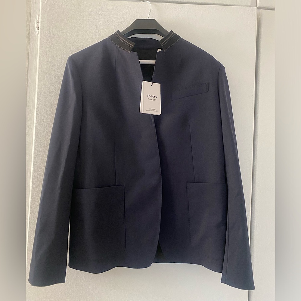 Theory x Lucas Ossendrijver Dark Navy Jacket - Size 8 NWT